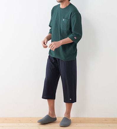 「【２着組】＜ポロ・ビーシーエス＞お洒落な７分袖ルームウェア（メンズルームウェア）」