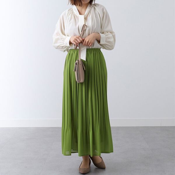 BELLUNA（ベルーナ）の「ジョーゼット素材ボウタイブラウス（ブラウス）」｜詳細画像