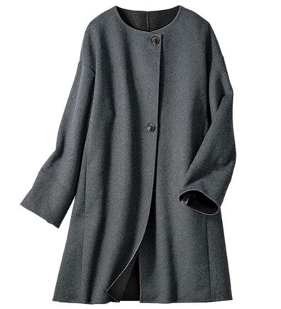 VINNO（ヴィノ）の「ハンドメイドライク・ウール入コート（ロングコート）」