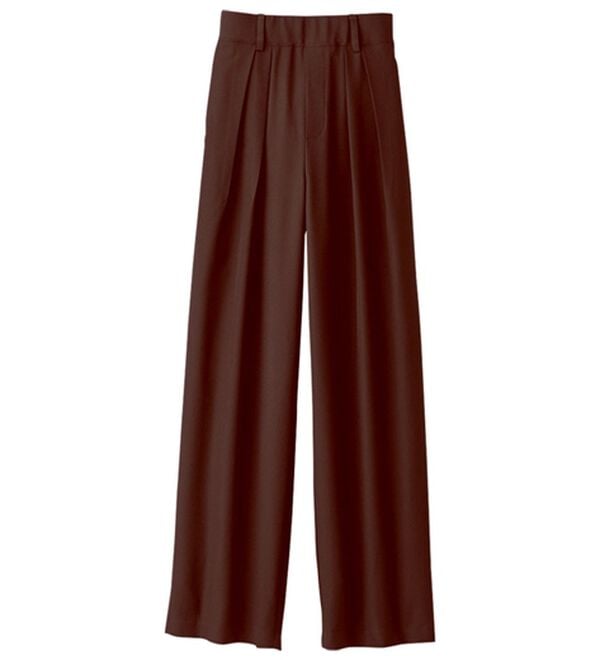 BELLUNA（ベルーナ）の「お腹スッキリ！ダブルインタックワイドパンツ（フルレングスパンツ）」｜詳細画像