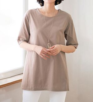 BELLUNA（ベルーナ）の「綿１００％抗菌防臭汗ジミ対策チュニック（チュニック）」｜詳細画像