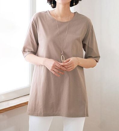 BELLUNA（ベルーナ）の「綿１００％抗菌防臭汗ジミ対策チュニック（チュニック）」