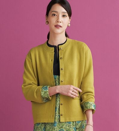 BELLUNA（ベルーナ）の「＜ウィリアムモリス柄＞カーディガン（ニットカーディガン）」