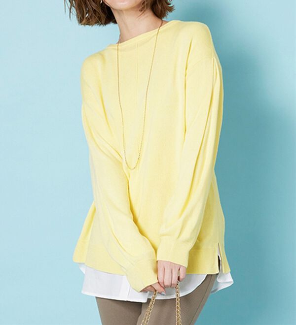 BELLUNA（ベルーナ）の「ふんわりカシミヤタッチニットプルオーバー（ニット・セーター）」｜詳細画像