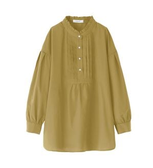 BELLUNA（ベルーナ）の「フリル衿パールボタン使いブラウス（ブラウス）」｜イエロー