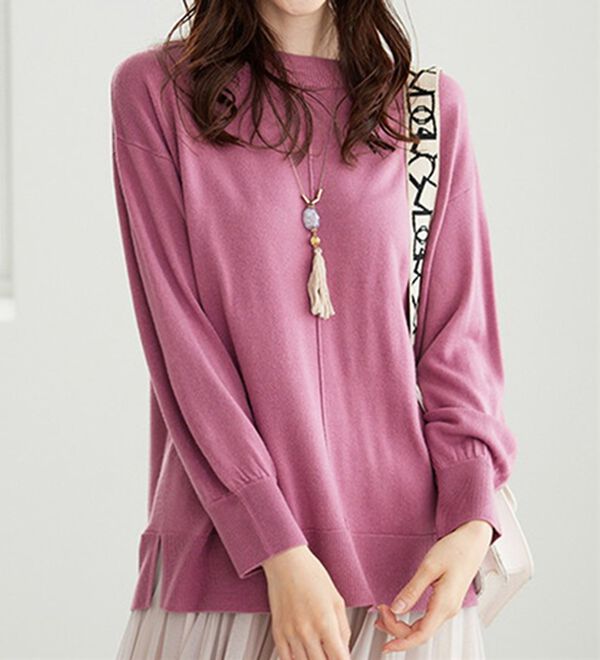 BELLUNA（ベルーナ）の「ふんわり袖カシミヤタッチプルオーバー（ニット・セーター）」｜詳細画像