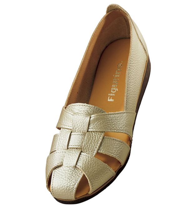ルフラン（ルフラン）の「フィグリーノ　やわらかレザーのグルカパンプス（パンプス）」｜シルバーベージュ