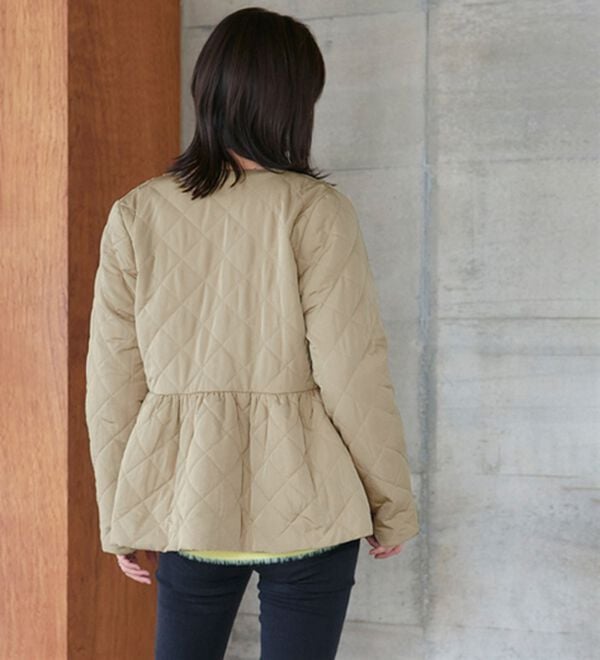 ノーカラーフレアキルティングブルゾン - ベルーナ【公式】