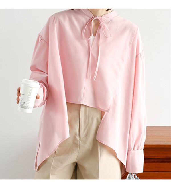 GeeRA（ジーラ）の「イレギュラーヘムスキッパーネックシャツ（シャツ）」｜詳細画像