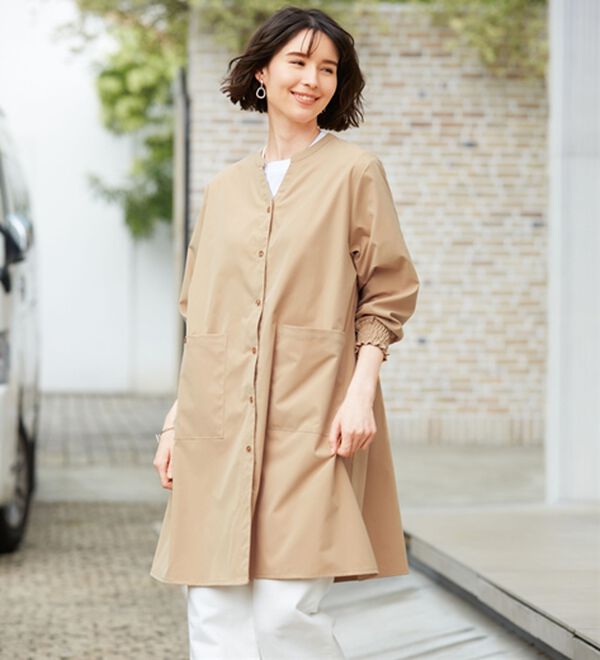 LAVIENNE（ラヴィエンヌ）の「シャーリングスリーブシャツワンピース（チュニック）」｜詳細画像