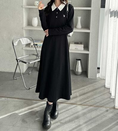 GeeRA（ジーラ）の「【U.S. POLO ASSN.】ポロ衿カットソーワンピース（その他ワンピース）」