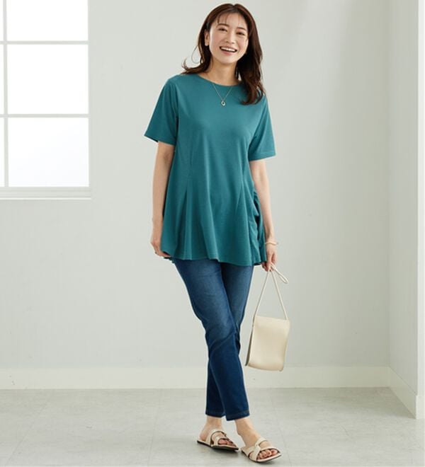 BELLUNA（ベルーナ）の「冷感フレアーシルエットチュニック（チュニック）」｜詳細画像