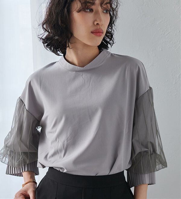 ボリュームフリル袖シアーブラウス - ベルーナ【公式】