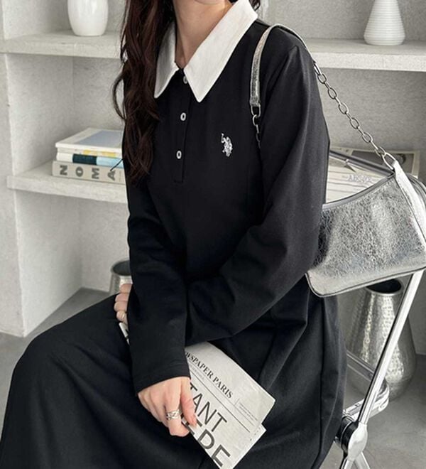 GeeRA（ジーラ）の「【U.S. POLO ASSN.】ポロ衿カットソーワンピース（その他ワンピース）」｜詳細画像