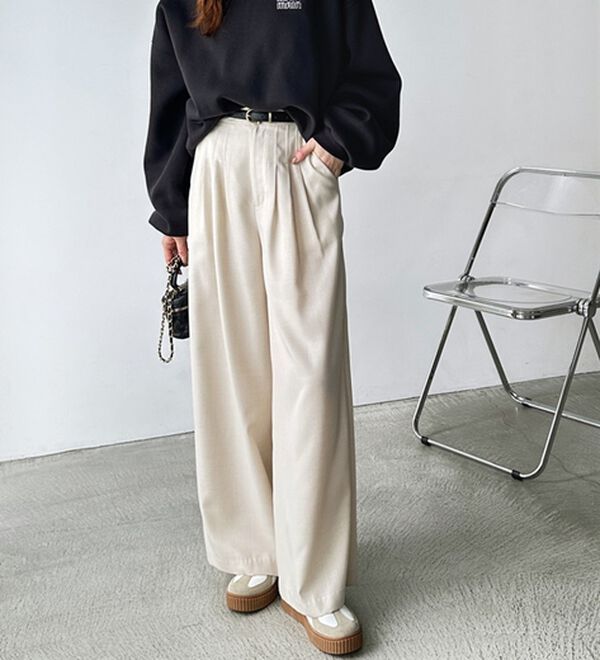 GeeRA（ジーラ）の「３タックワイドパンツ（フルレングスパンツ）」｜詳細画像