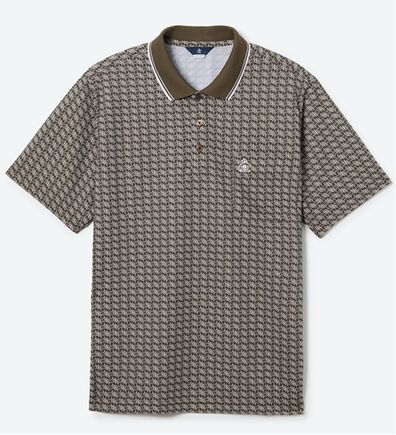 「＜マンシングウェア＞ＳＵＮＳＣＲＥＥＮモノグラムグラフィックプリント半袖ポロ（メンズポロシャツ）」