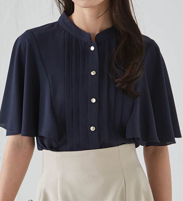 RANAN（ラナン）の「【新色追加】ひんやり！ピンタックフレアー袖ブラウス（ブラウス）」｜詳細画像