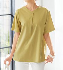 LAVIENNE（ラヴィエンヌ）の「すっきり細見えフロントタックＴシャツ（Tシャツ）」