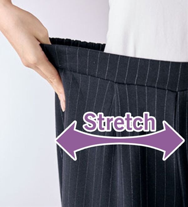 BELLUNA（ベルーナ）の「まるではく毛布！静電防止付裏ファーワイドパンツ（フルレングスパンツ）」｜詳細画像