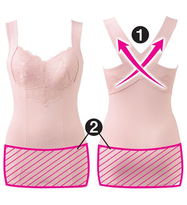 LAVIENNE（ラヴィエンヌ）の「【３色組】スキッと美姿勢ボディインナー（ボディスーツ・シェイパー）」｜詳細画像