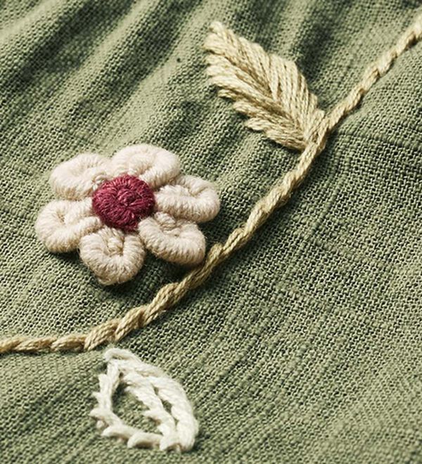 ルフラン（ルフラン）の「綿１００％手刺しゅうブラウス（ブラウス）」｜詳細画像