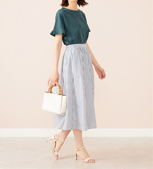 BELLUNA（ベルーナ）の「ジョーゼット素材袖パールブラウス（ブラウス）」｜詳細画像