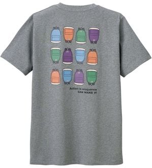 「＜アウトドアプロダクツ＞バックプリントロゴＴシャツ（メンズＴシャツ）」｜杢グレー
