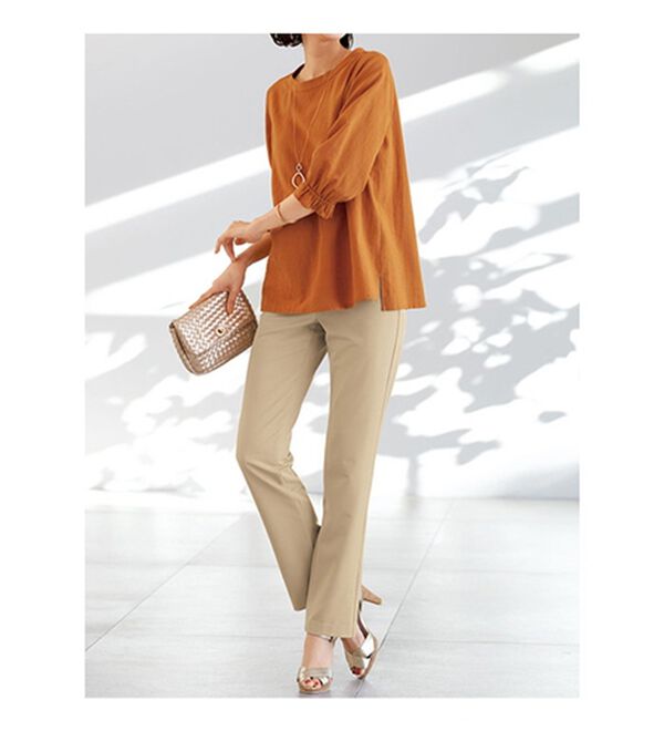 BELLUNA（ベルーナ）の「透けにくい！防汚はっ水ストレートパンツ（フルレングスパンツ）」｜詳細画像