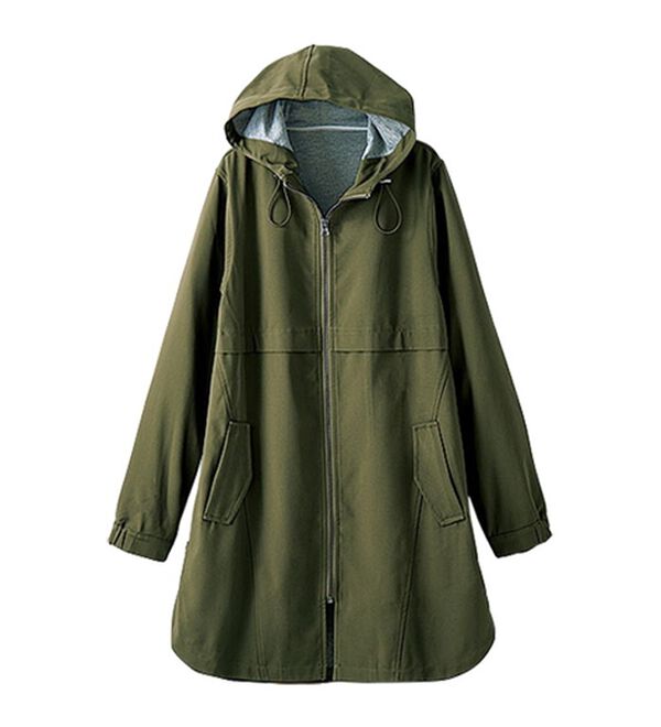 BELLUNA（ベルーナ）の「はっ水加工ボンディング素材ロング丈パーカー（ロングコート）」｜詳細画像