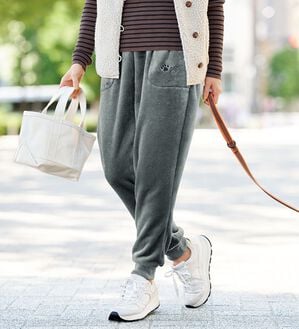 BELLUNA（ベルーナ）の「ぽか暖ボアのお散歩パンツ（フルレングスパンツ）」｜詳細画像