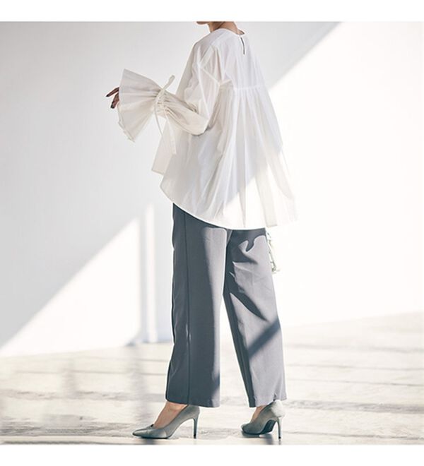 RANAN（ラナン）の「バックプリーツ使いボリューム袖ブラウス（ブラウス）」｜詳細画像