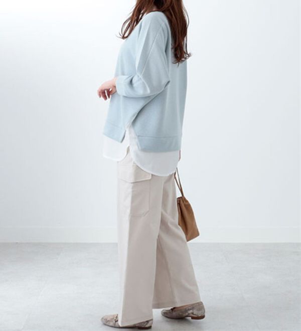 BELLUNA（ベルーナ）の「ラメ調レイヤード風プルオーバー（カットソー）」｜詳細画像