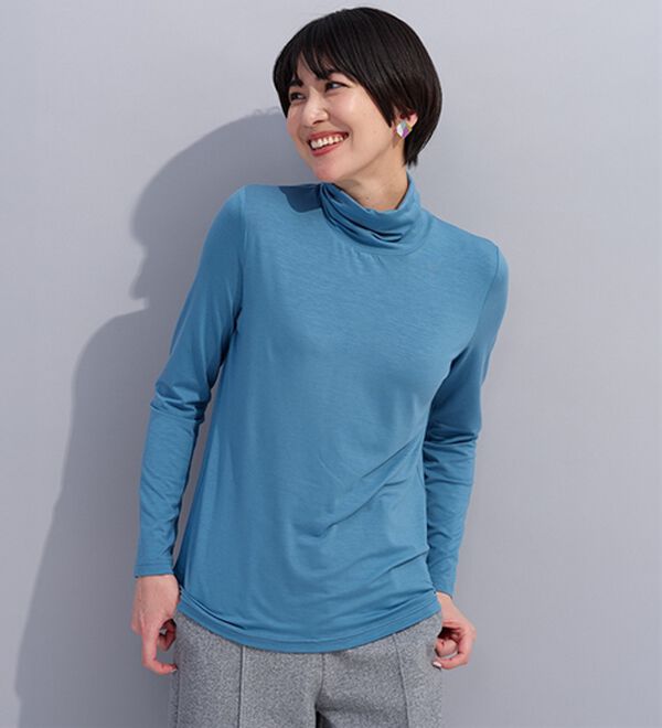 BELLUNA（ベルーナ）の「なめらかテンセル（ＴＭ）繊維ストレッチプルオーバー（カットソー）」｜詳細画像
