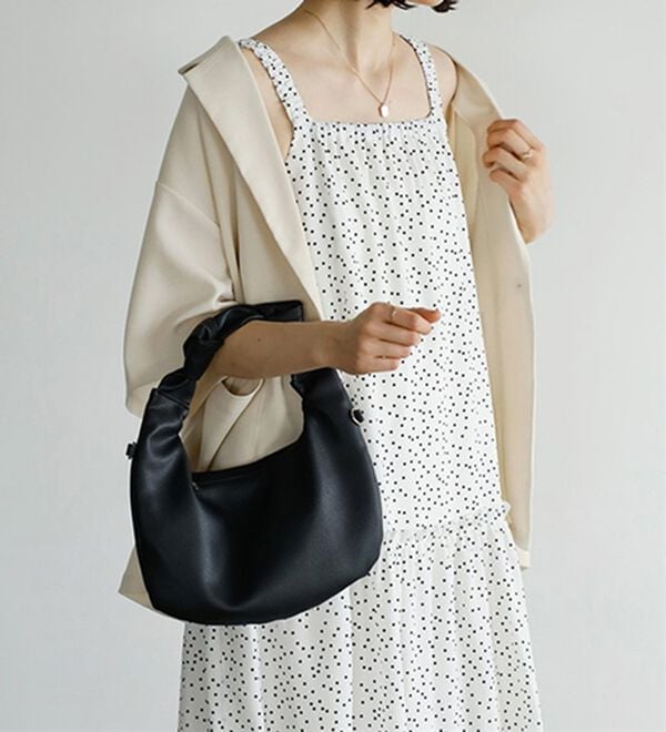 GeeRA（ジーラ）の「ドット柄ティアードマキシワンピース（その他ワンピース）」｜オフホワイト系