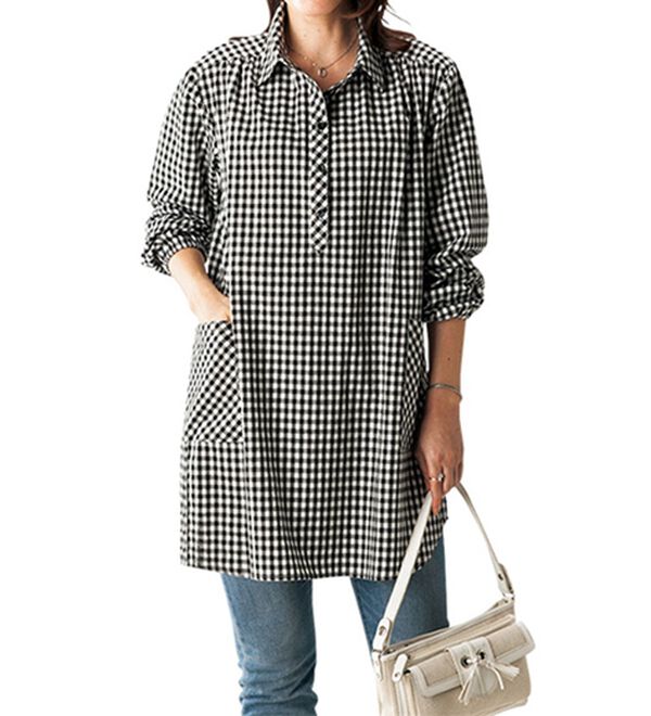 ルフラン（ルフラン）の「毎日活躍！かっぽうシャツ（パジャマ・ルームウェア）」｜詳細画像