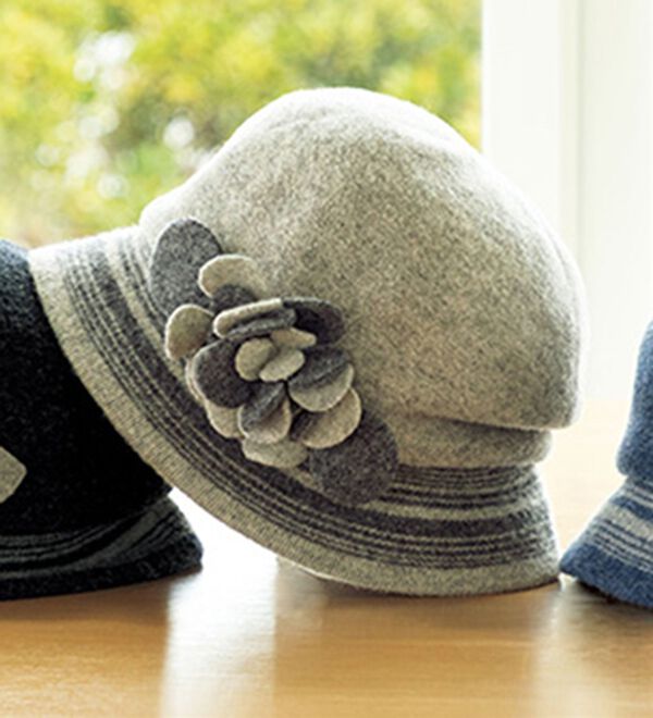 BELLUNA（ベルーナ）の「バスクウール混小顔魅せ帽子（帽子）」｜グレー