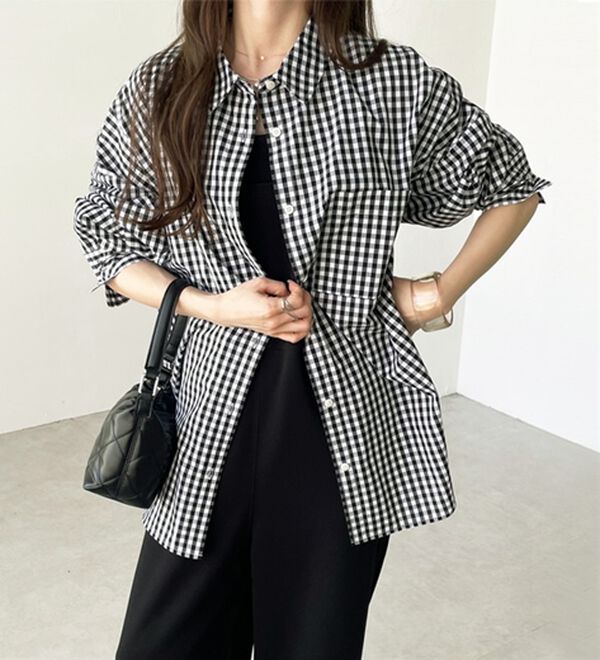 GeeRA（ジーラ）の「アソート柄オーバーサイズシャツ（シャツ）」｜詳細画像