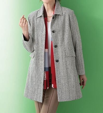 ルフラン（ルフラン）の「シルク混ステンカラーコート（ハーフコート）」