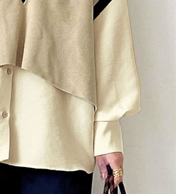 BELLUNA（ベルーナ）の「【低身長さん向け】ポケットデザインゆったりシャツ（シャツ）」｜詳細画像