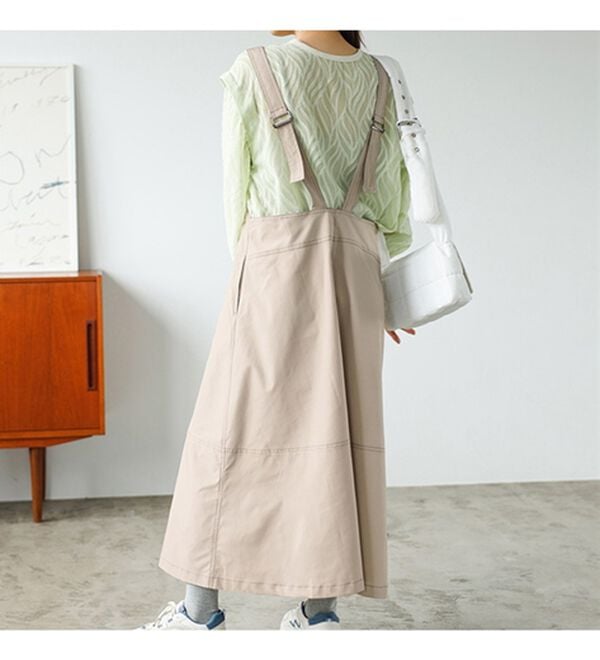 GeeRA（ジーラ）の「Ｖネックデザインジャンパースカート（ジャンパースカート）」｜詳細画像