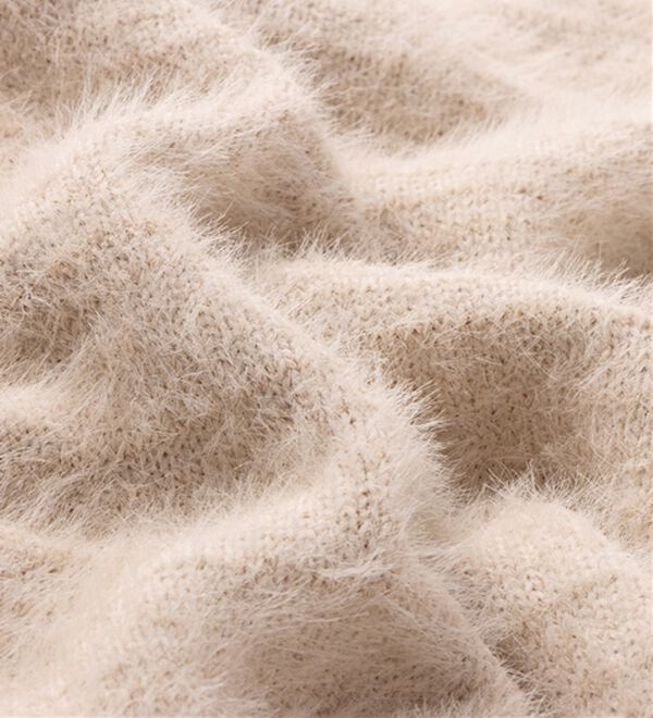 alotta（アロッタ）の「衿付パール調デザインシャギーニット（ニット・セーター）」｜詳細画像