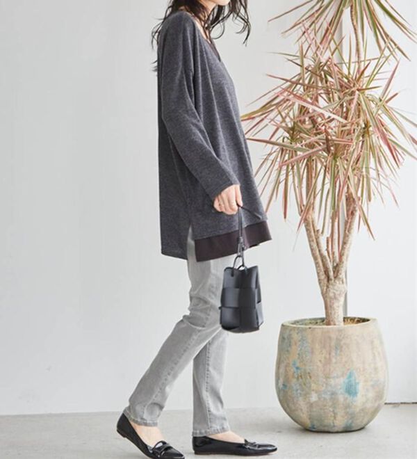 レイヤード風ニットソーチュニック - ベルーナ【公式】