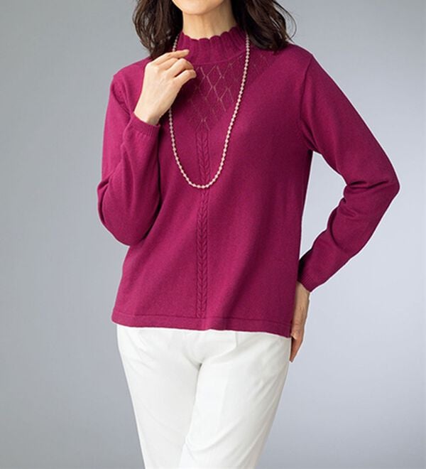 ルフラン（ルフラン）の「コットンシルクやわらかニット（ニット・セーター）」｜詳細画像