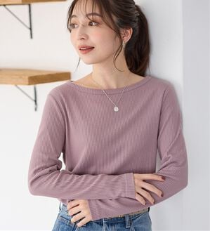 Viola e Viola（ヴィオラ エ ヴィオラ）の「【クルーネック】チクチクしにくい裏起毛プルオーバー（カットソー）」｜モーブグレー