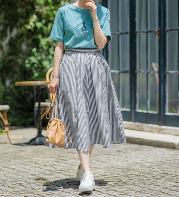 BELLUNA（ベルーナ）の「ふんわり切替フレアースカート（ロングスカート）」｜詳細画像