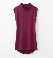 LAVIENNE（ラヴィエンヌ）の「綿１００％吸湿発熱あったかインナー　ハイネックノースリーブインナー（肌着・インナーウェア）」