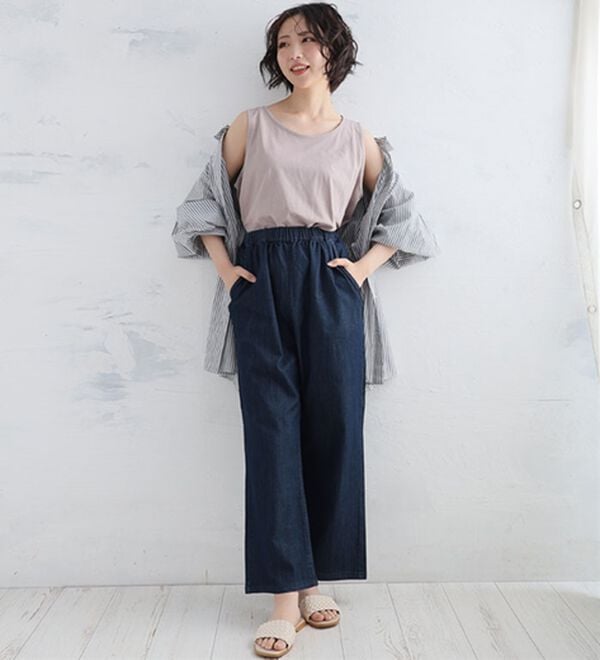 A HAPPY MARILYN（アハッピーマリリン）の「【Ｌ～８Ｌ】伸びるが正義「推し」デニムパンツ（フルレングスパンツ）」｜詳細画像