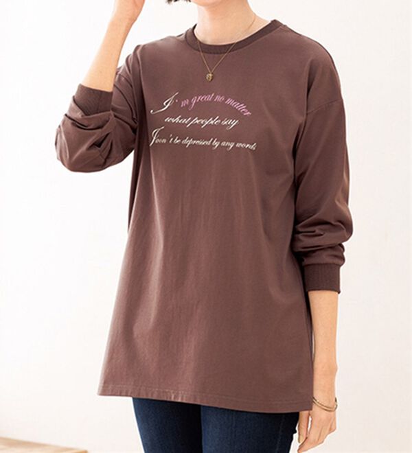 ルフラン（ルフラン）の「【４色組】ミニマル英字プルオーバー（カットソー）」｜詳細画像