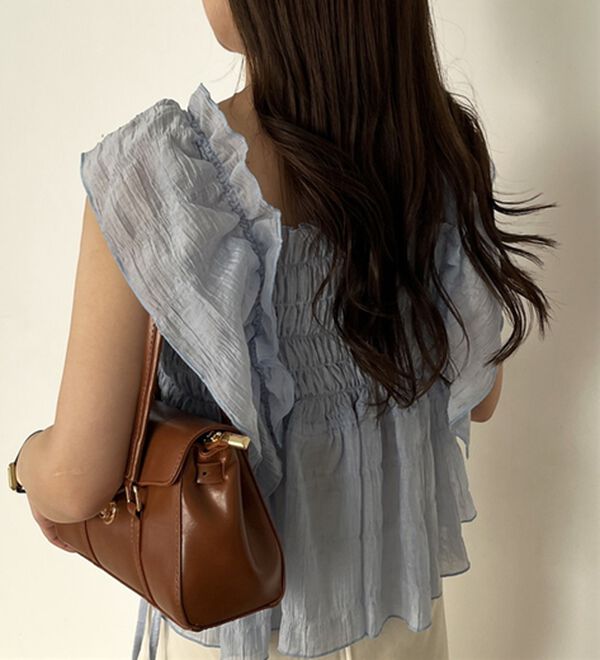 GeeRA（ジーラ）の「フリルシャーリングブラウス（ブラウス）」｜詳細画像