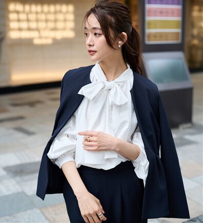 RANAN（ラナン）の「ノーカラーペプラムパンツスーツ（パンツスーツ）」